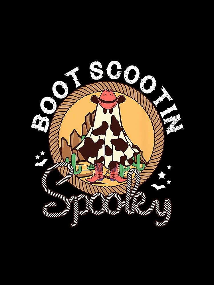Boot Scootin Spooky Western Halloween Ghost Spooky Season by maoakazzya