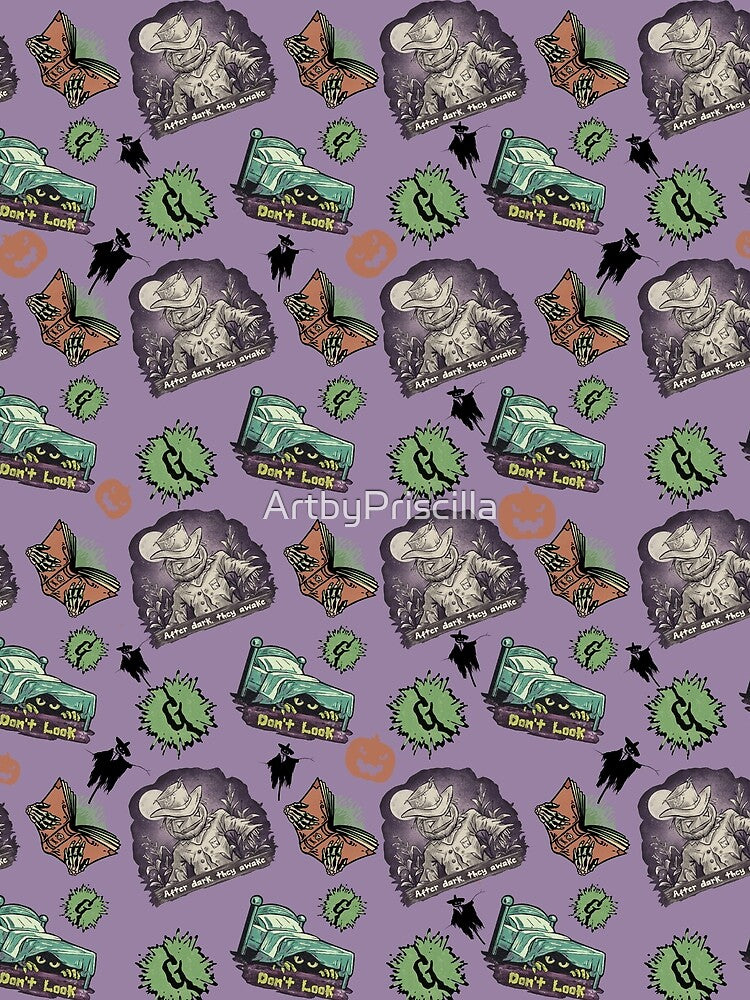 Retro Spooky Pattern – 90s Kids TV Nostalgia by ArtbyPriscilla