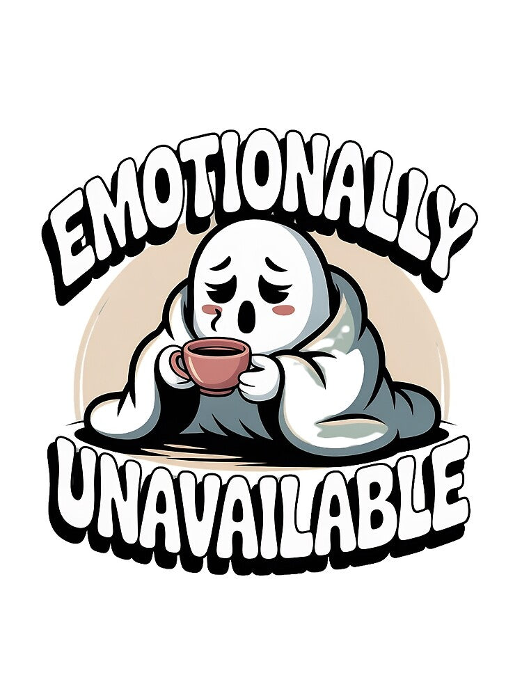 Emotionally Unavailable Cozy Ghost by PrintologyAura