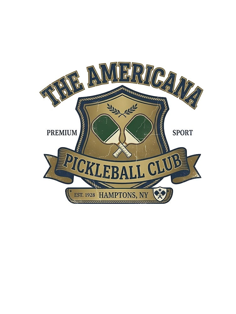 The Americana Pickleball Club | Vintage Hamptons Sports Crest by HERITAGE COURT