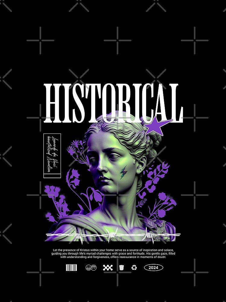 Neon Goddess – Vaporwave Greek Statue Art by HasHs