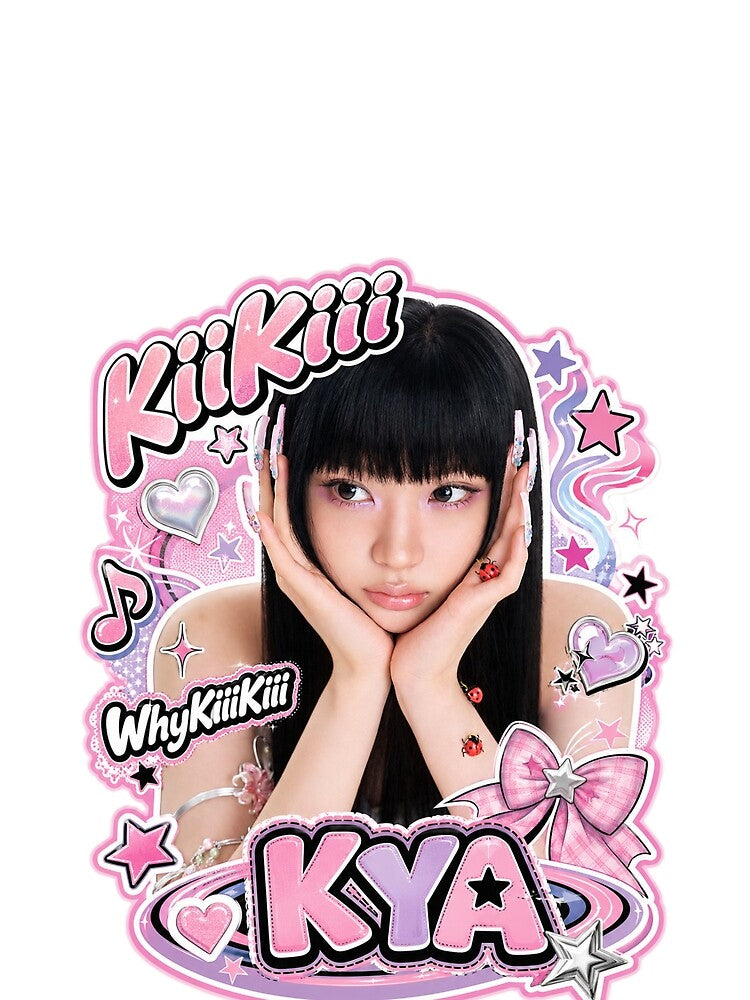 KiiiKiii Kya WhyKiiiKiii Y2K Pink Star Beautiful Artwork by Valereekmerch