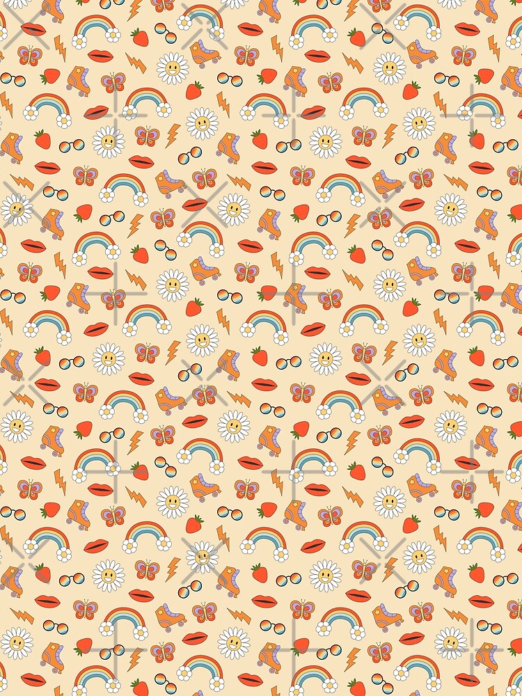 Groovy Retro Rainbow Roller Pattern by smeraldosecrets