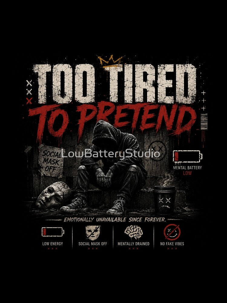Too Tired To Pretend | Emotionally Drained Aesthetic by LowBatteryStudio ⭐