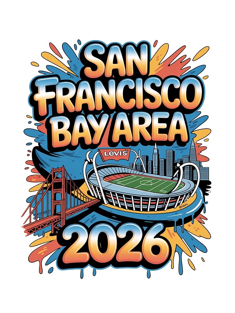 San Francisco Bay Area Golden Gate Stadium T-Shirt V10 by DarylWelsh2024