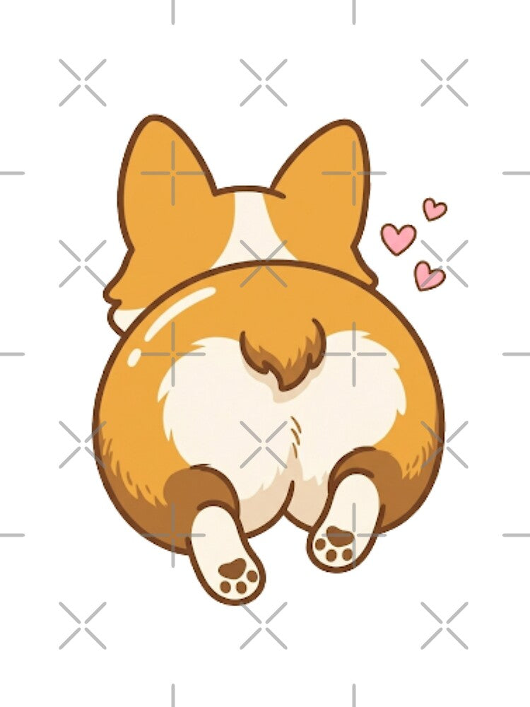 Cute Kawaii Corgi Butt Running Dog Lover by NeonNerd Studio