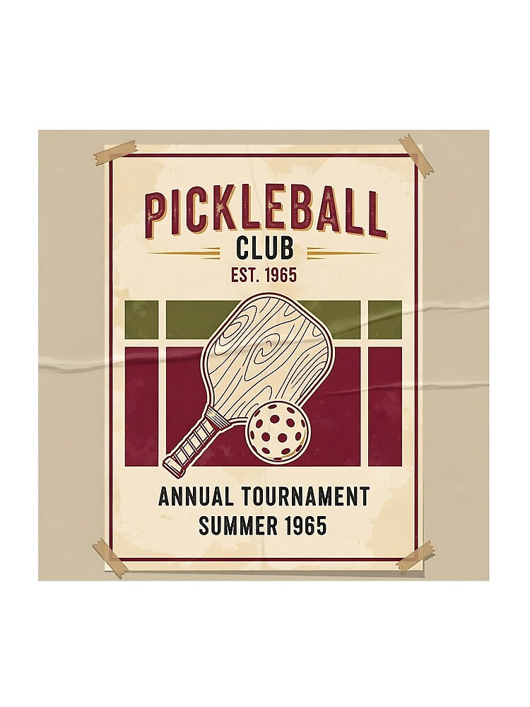 Pickleball Club Vintage Tournament Poster by Michaelragheb