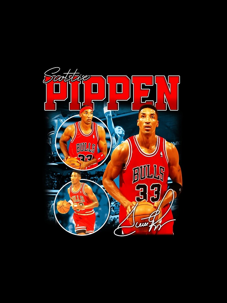 Scottie Pippen Basketball Legend Chicago Signature Vintage Retro 80s 90s Bootleg Rap Style by Tina1Creates