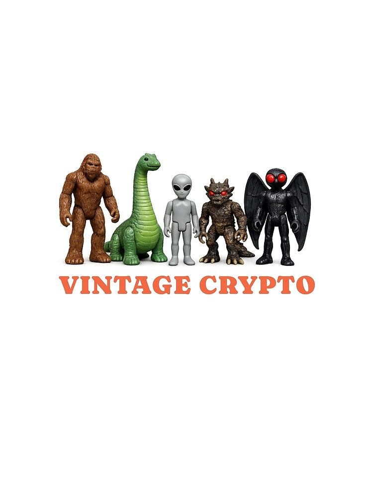 Vintage Crypto -- Bigfoot, Nessie, chupacabra action figures by The Sporty Nerd