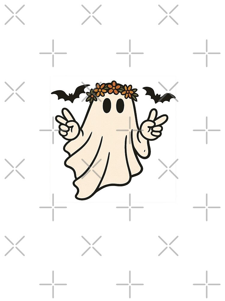 cute Hippie Ghost for Womens Halloween gift, Spooky Season by LuxeGraphix