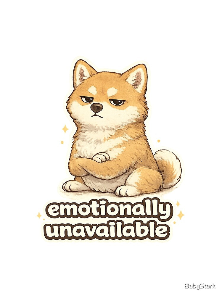 Emotionally Unavailable Shiba Inu – Funny Introvert Dog Meme by BabyStark