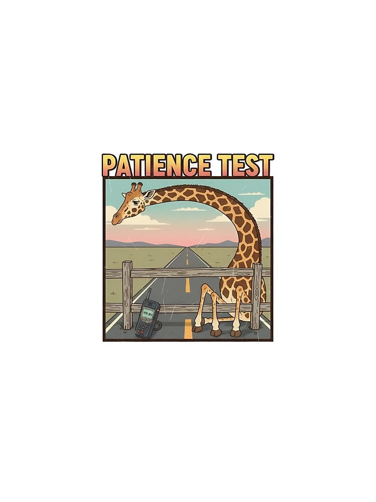 Patience Test Giraffe – Long Neck Waiting 90s Vintage Bootleg Graphic by FakeJoo