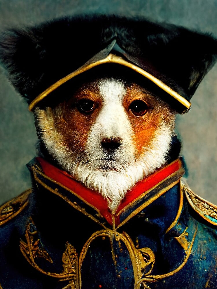 Corgi as Napoleonic general by Aliveforfun
