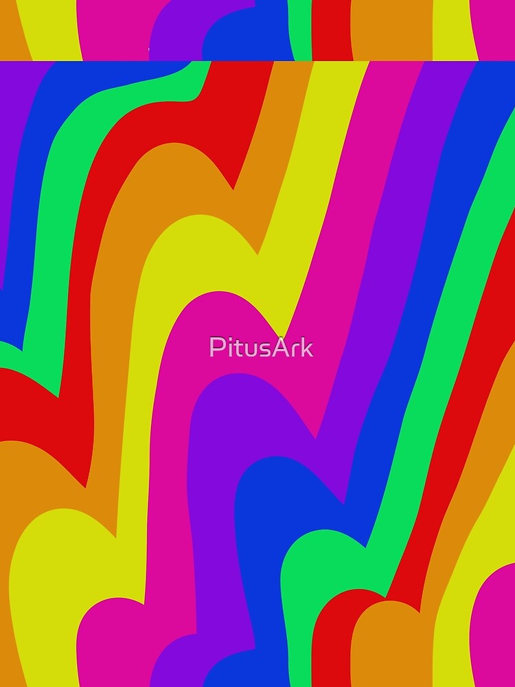 Fluid Pride - Vibrant Abstract Rainbow Waves by PitusArk