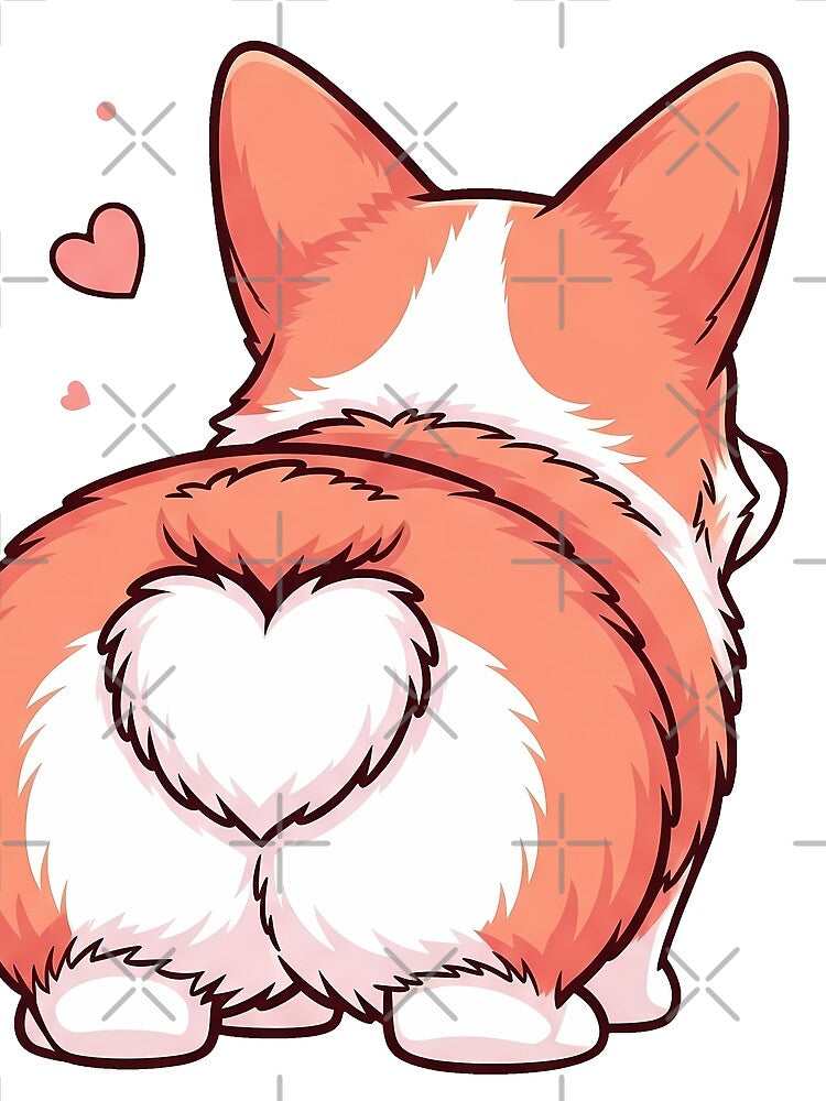 Heart Tail Corgi Butt Love by zoughlal