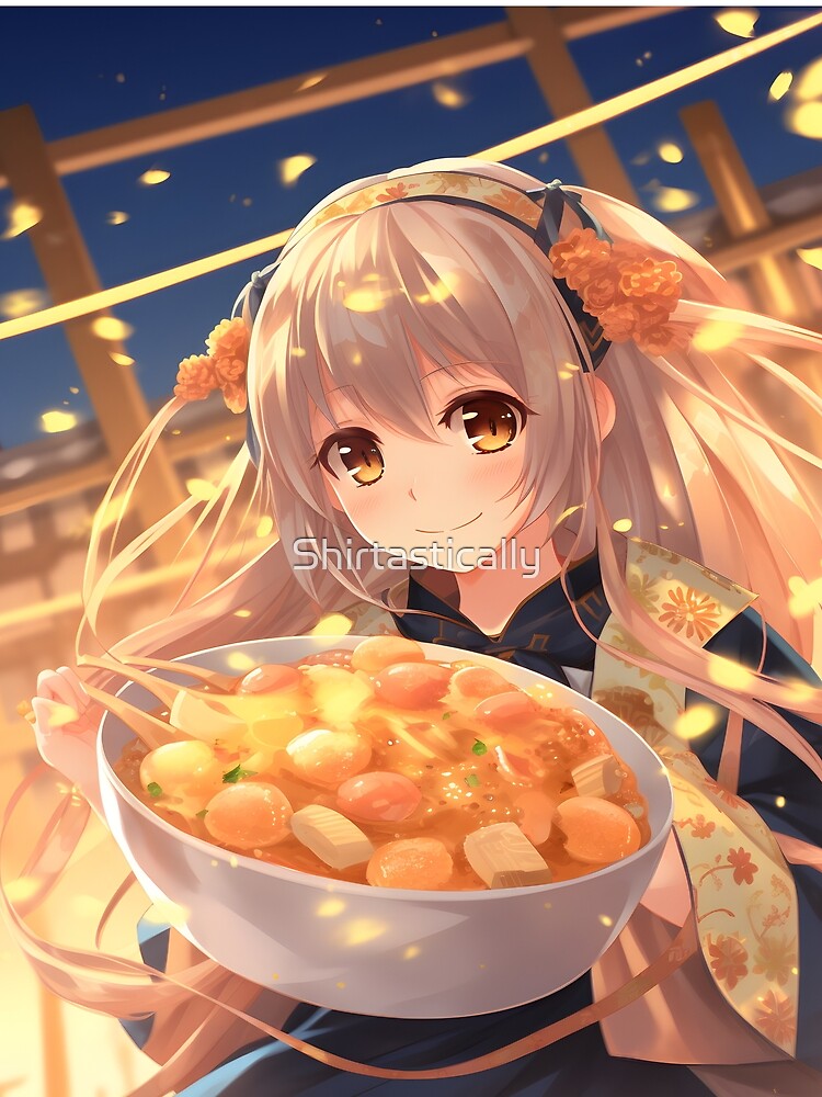 Japanese Ramen Delight - Noodle Bowl with Angel and Anime Girls by Shirtastically