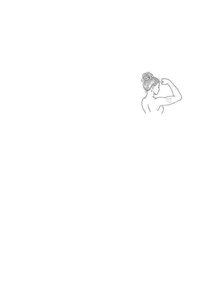 Strong Woman Self Love – Minimal Line Art Feminist Empowerment Aesthetic by klebtgut