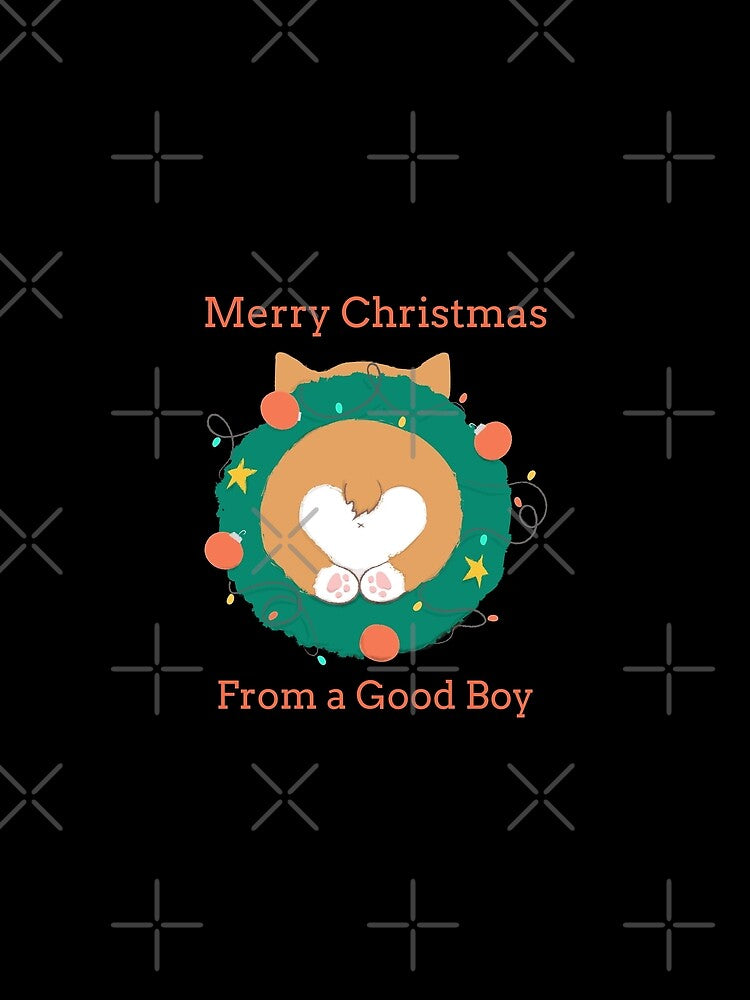 Merry Christmas from a Good Boy Holiday Welsh Corgi Butt by LittleFlairTee