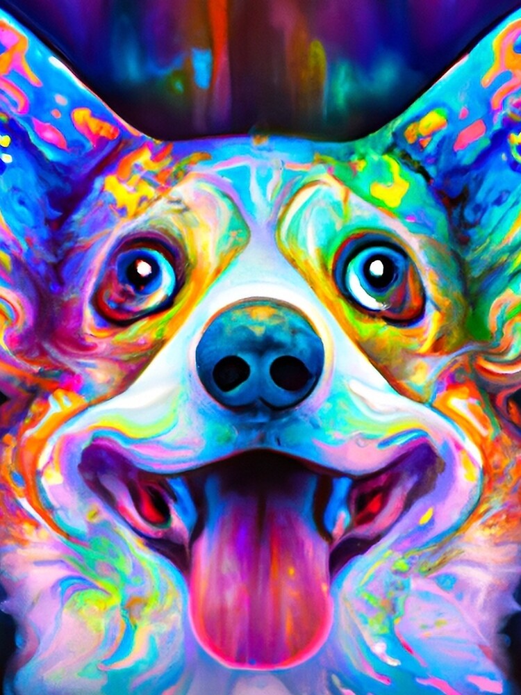 Tribal Corgi Dog Art 1 by DiatomDesigns