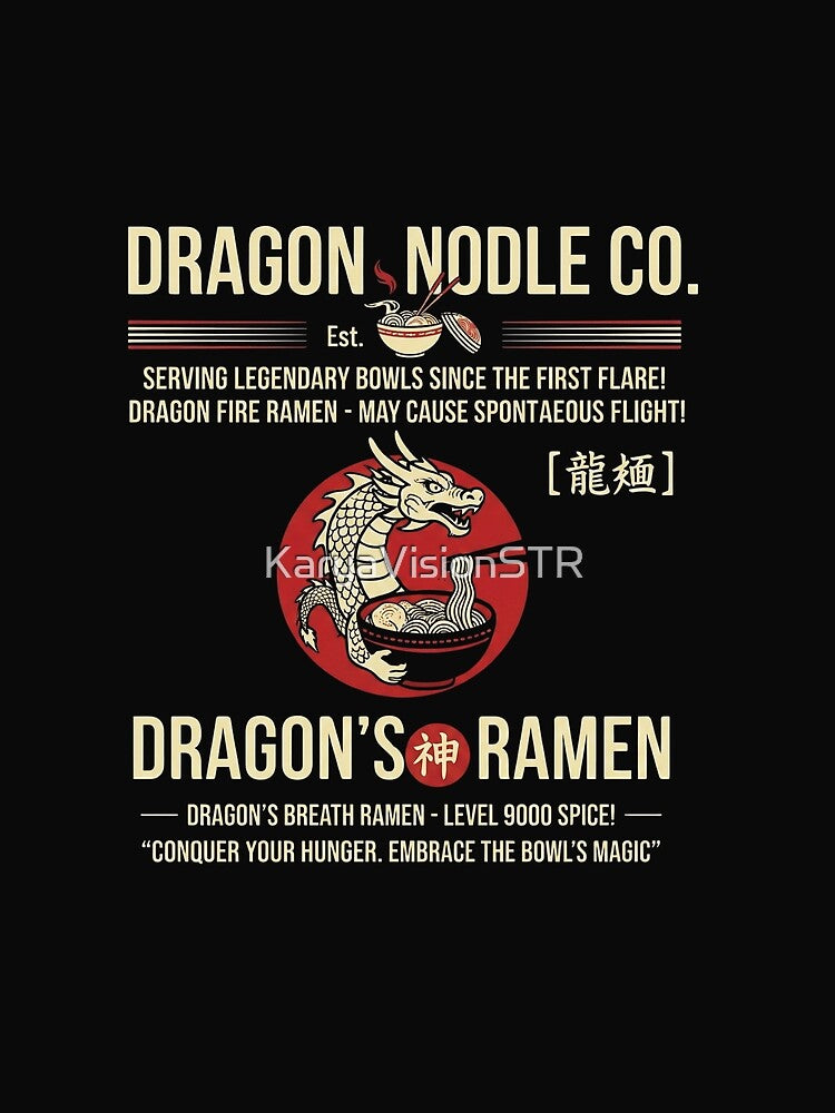 Dragon Noodle Co. - Vintage Dragon Ramen Logo by KaryaVisionSTR