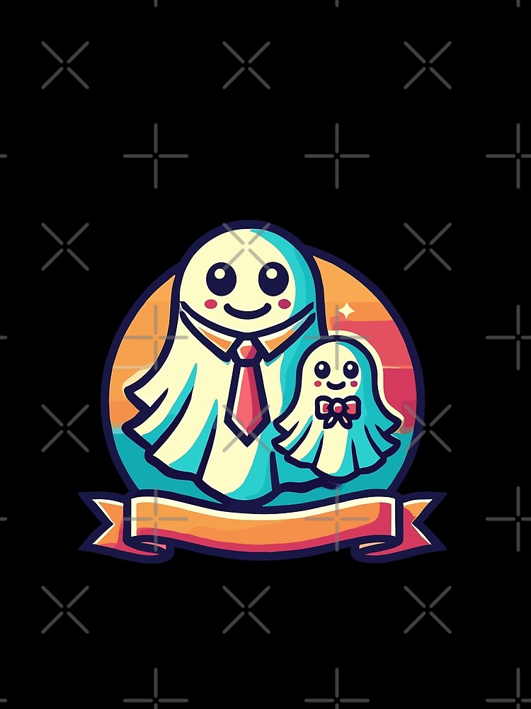 Dad Ghost Father With Child Funny Halloween by LuminOrb