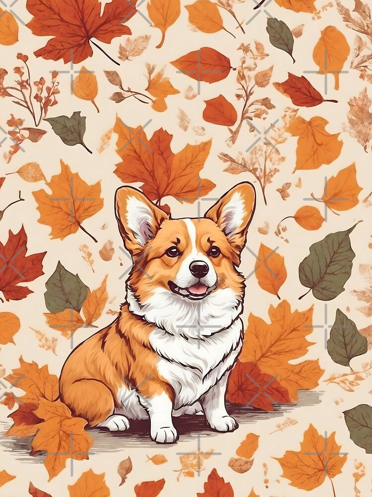 Corgi's Cozy Fall Favorites: Autumn Accessories by digiscapeart