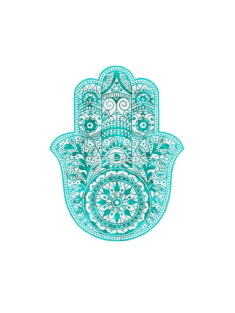 Turquoise Hamsa Hand by maryedenoa