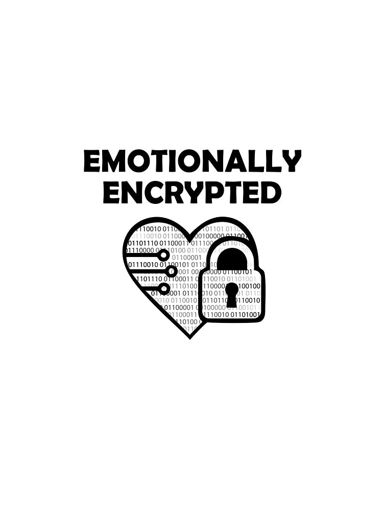 Emotionally Encrypted – Binary Heart Lock Tech Tee by Lily's World