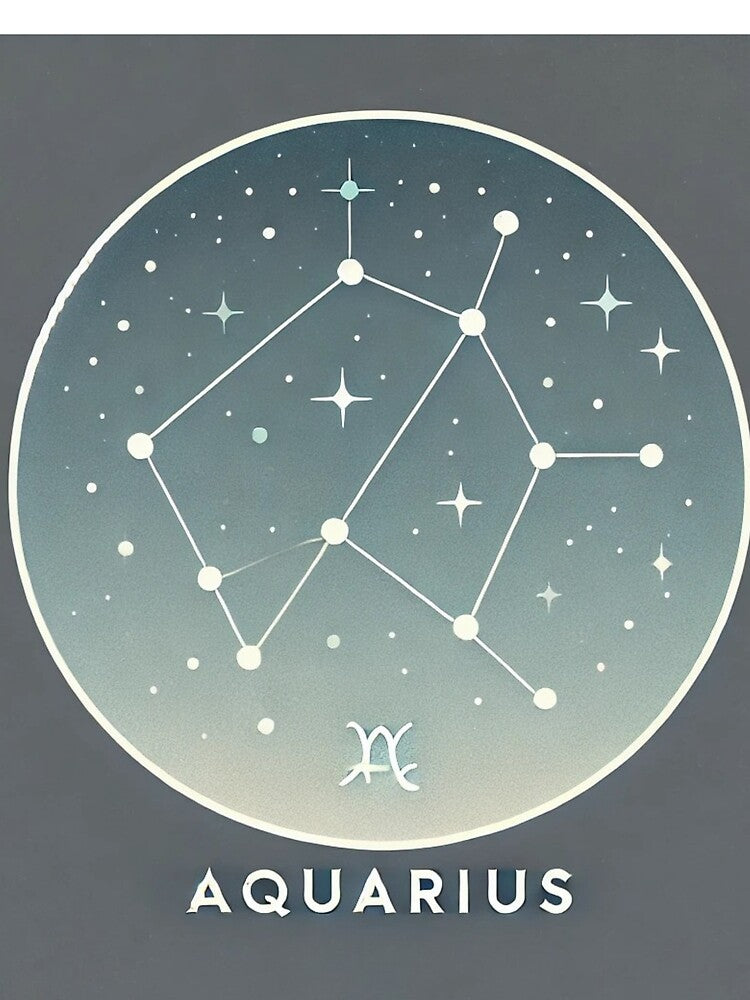 Minimalist Aquarius Constellation Design by Designeerguy
