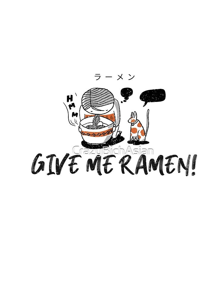 I'm Powered By Ramen, So Give Me Ramen, NOW! Retro Red - Funny Ramen Foodie by CrazyBichAsian