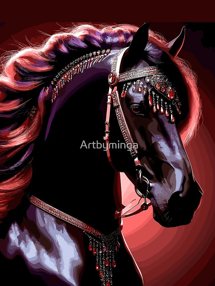 Glamours Horse with red hair by Artbyminga