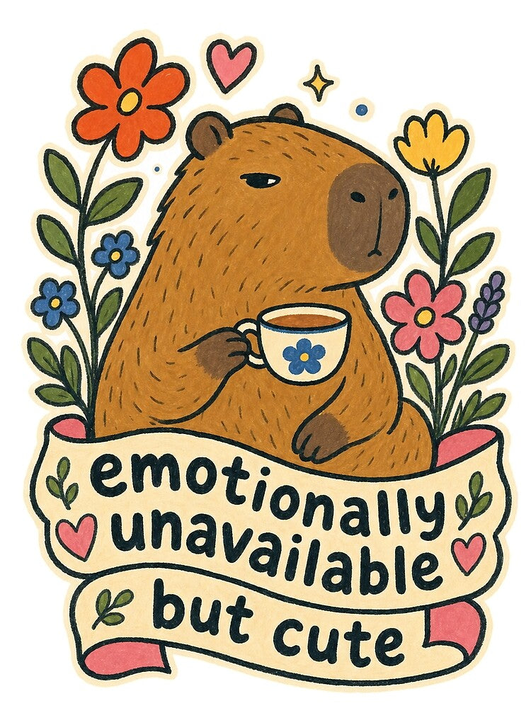 Emotionally Unavailable but Cute Capybara by VisualArtsOasis