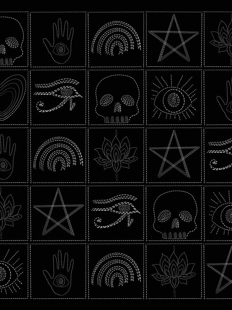 Sashiko Protection Black by EmmiLooArt