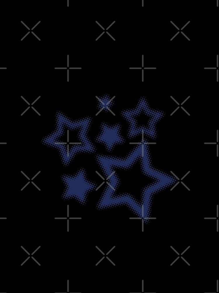 Y2K Star Halftone Pattern – Retro Cyber Aesthetic Design by EJRdesign