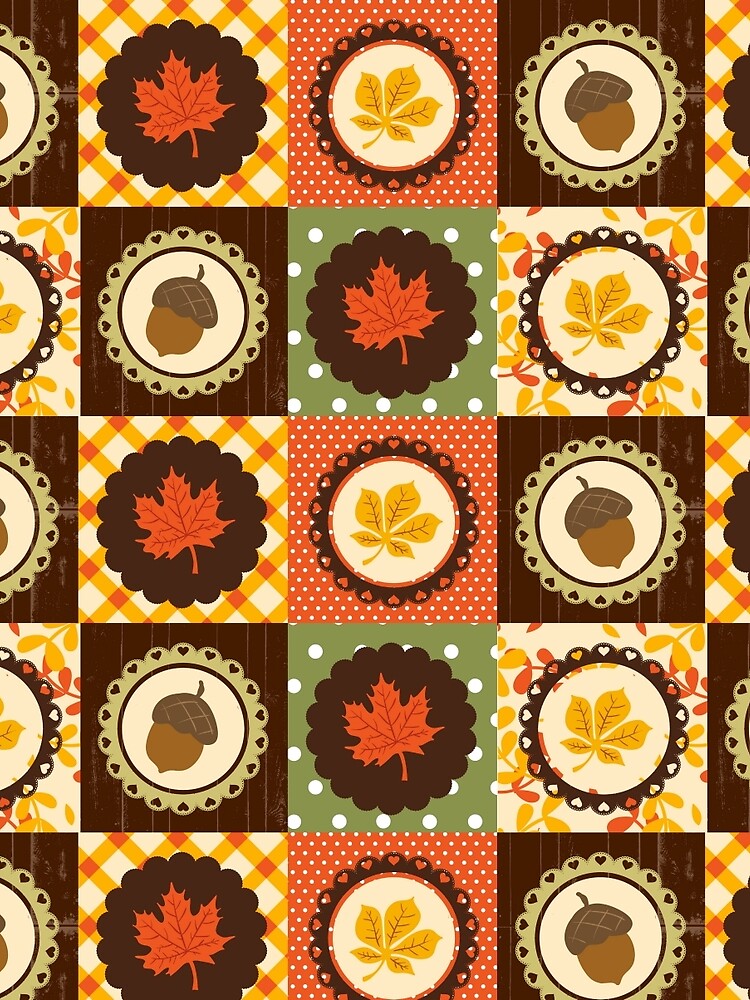 Fall Leaves and Acorn Quilt Pattern by pugmom4