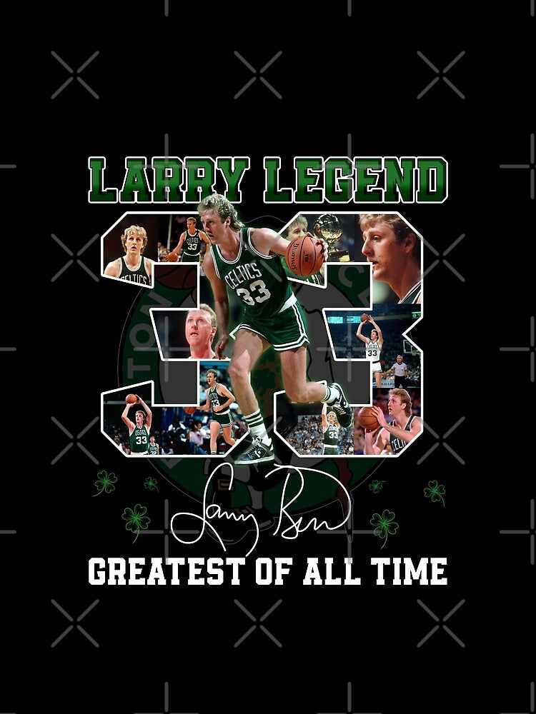 Larry Bird Larry Legend Boston Basketball Legend Signature Vintage Retro 80s 90s Bootleg Rap Style by EllenMitchell