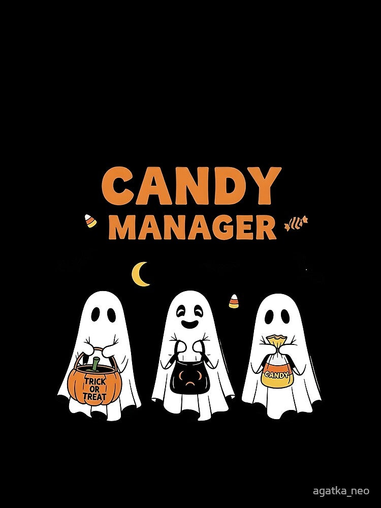 Halloween Candy Manager, Spooky vibes, Ghost Theme, Halloween Trick or Treat by agatka_neo