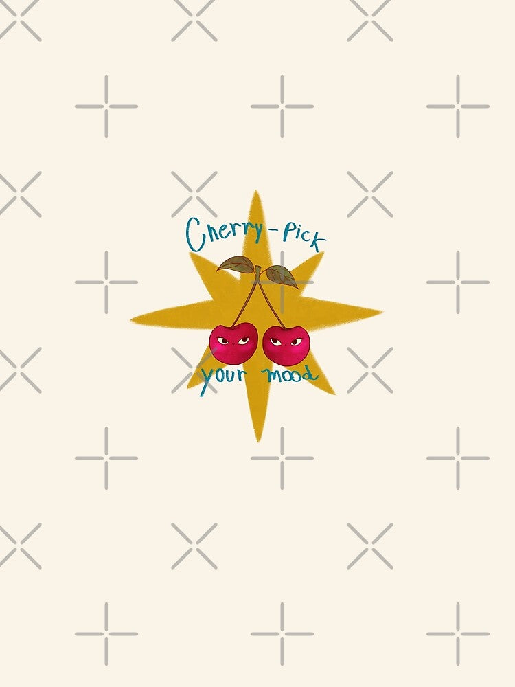 Cherry Pick Your Moods Funny Retro Star Art by Pop & Punch