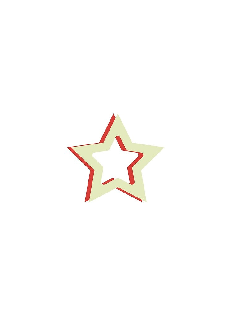 Retro Y2K 3D Offset Star by SolutionsArt