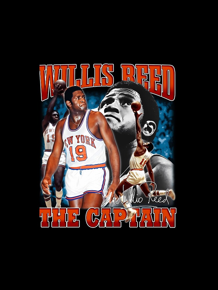 Willis Reed The Captain Basketball Legend Signature Vintage Retro 80s 90s Bootleg Rap Style by fitalaa