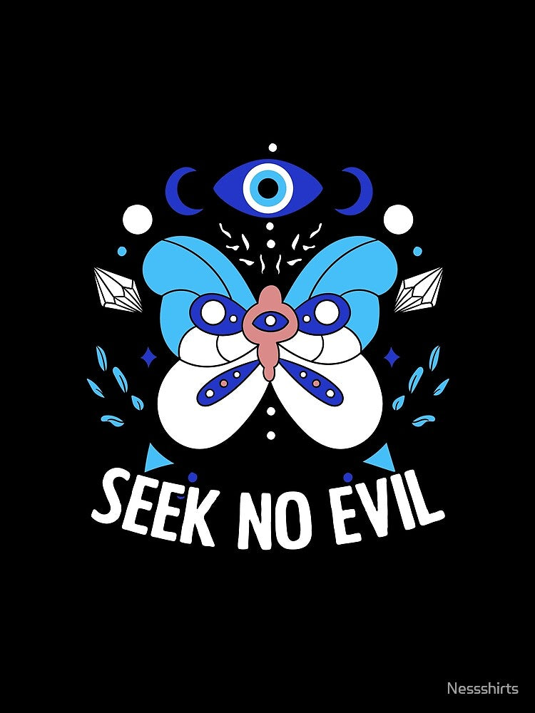 Aesthetic Butterfly With Nazar Eye For Spiritual Protection by Nessshirts