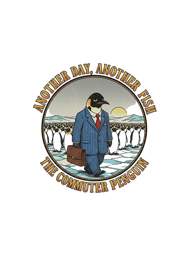 Commuter Penguin Business Suit – Another Day Another Fish 90s Vintage Graphic by FakeJoo