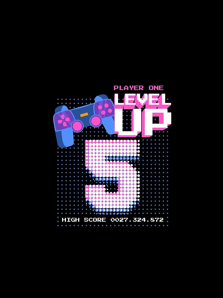 Player One Level Up 5 by patternprint1
