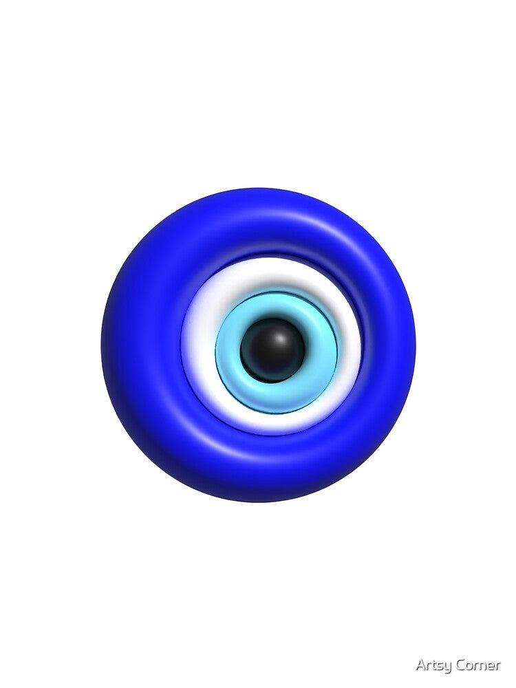 Blue Evil Eye Protection Symbol – Nazar Amulet Aesthetic Design by Artsy Corner