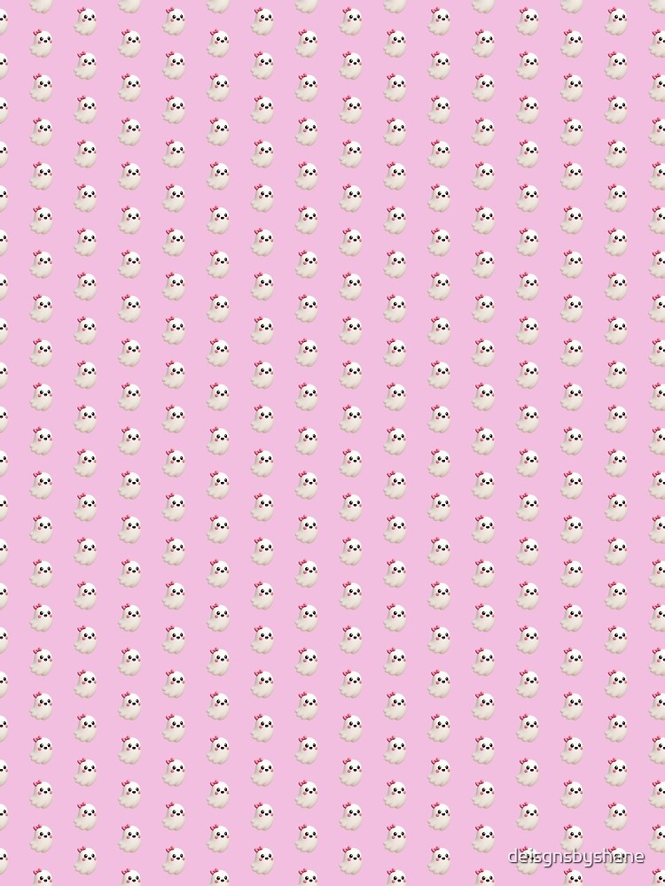 Coquette Floating Ghost With Pink Bow by deisgnsbyshane