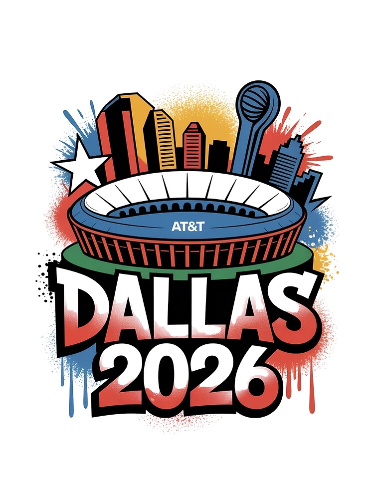 Dallas 2026 Texas Soccer Souvenir T-Shirt V5 by DarylWelsh2024