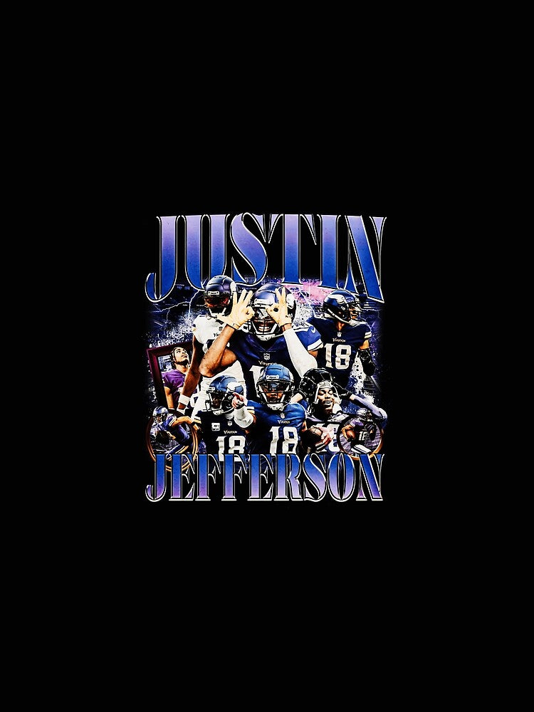 Justin Jefferson Graphic  Bootleg Tee Vintage 90s Style by ShopMagicMagem