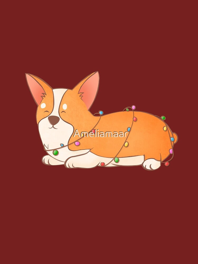 Corgi Christmas Lights by Ameliamaar