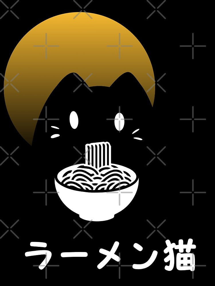 Moonlight ramen cat by InkRiot Studios