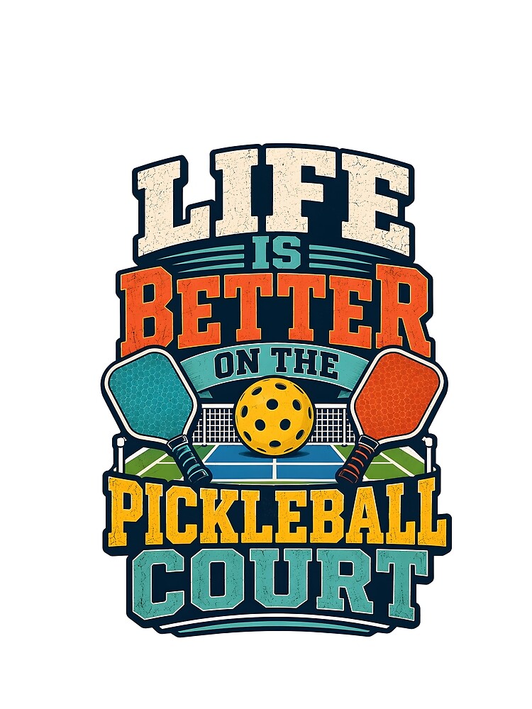 Life Is Better On The Pickleball Court Sport by Mr Lee